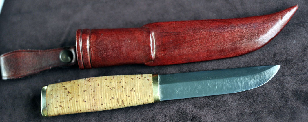 SOLD - Birch Bark Handle Knife - SOLD - Click Image to Close