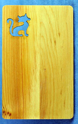 Wood Board, cat - Click Image to Close