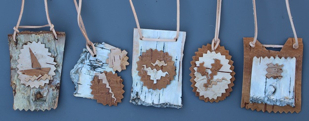 Birch Bark Necklace - Click Image to Close