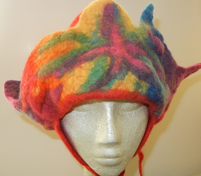 One of a Kind Wool Felt Hat - Click Image to Close