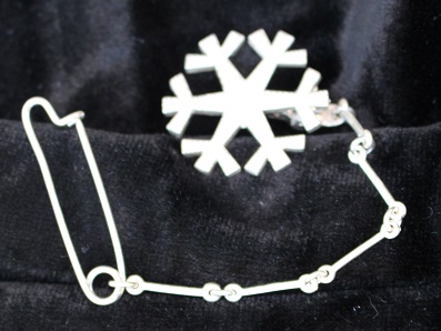 Silver Snowflake Tie Clip