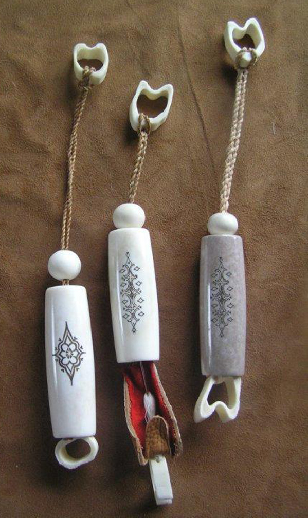 Reindeer Antler Needle Case - Click Image to Close